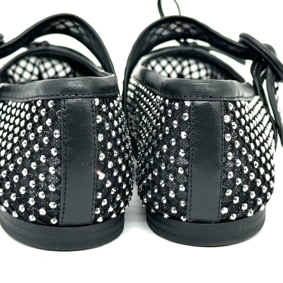 Christian Louboutin MAMASTRAPITINA Strass Crystal Mesh Ballerina Flat Shoes - Picture 13 of 16